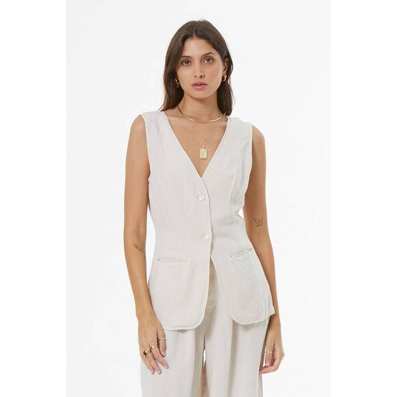 Young Fabulous & Broke Tops - Young Fabulous & Broke Loa Vest in Seasalt S